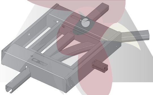 40x35x2,5mm Ray için 45 Derece Sağa Dönüş İstasyonu - Pnömatik