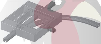 48,5x44x3mm Ray için 90 Derece Sağa Dönüş İstasyonu - Pnömatik