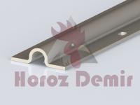 Çift Rulmanlı Tekerlek İçin Galvanizli Ray -Omega Form  ( 1 Boy 3 Metre)